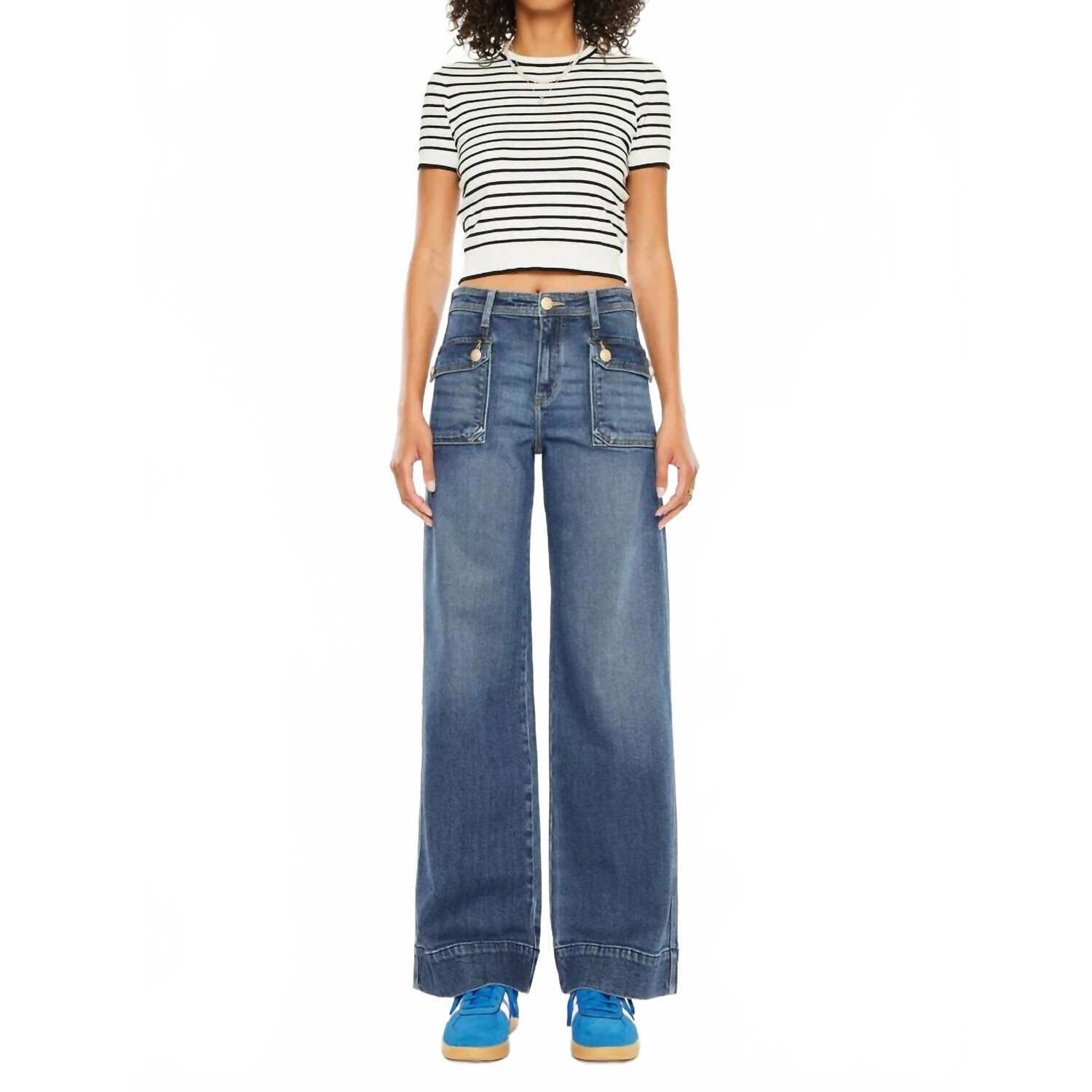 New Kancan Luka High Rise Wide Leg Jean In Blue